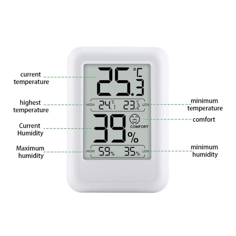 High Precisions Indoor Thermometers Hygrometer Fast Responses Double Display Humidity Temperature Monitor Easy Read