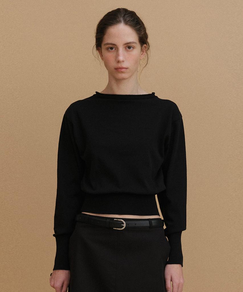 Beiodeu Rolled Neck Knit_Black