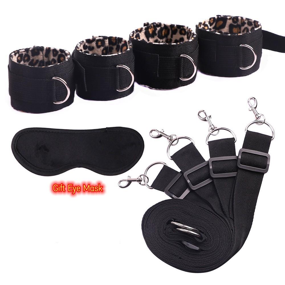 VaHppy Bed Sex Bondage 5 Colors Nylon 5CM Gift Eye Mask Handcuffs Foot Cuffs High Quality Product Couple Adult Sex Toys SM BDSM