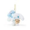 (Cinnamoroll, 10cm) Plush Toys Sanrio Pendant Kuromi Melody Cinnamoroll Soft Stuffed Gifts Kids Doll