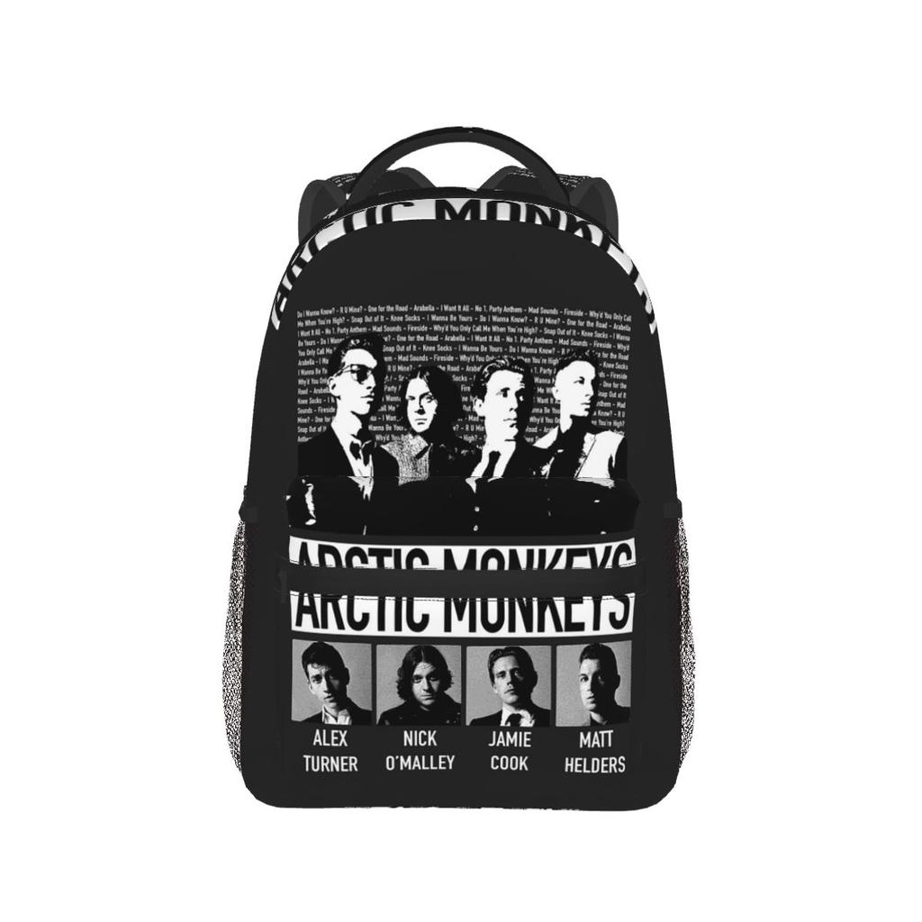 Retro Rock Arctic Monkeys Music Album Graphic Backpack Student Boys Girls BookBag Children School Bag Shoulder Bag for Men Women
