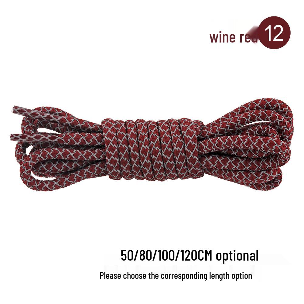 17 Reflective Round Fluorescent Shoelaces for Casual Basketball Shoes