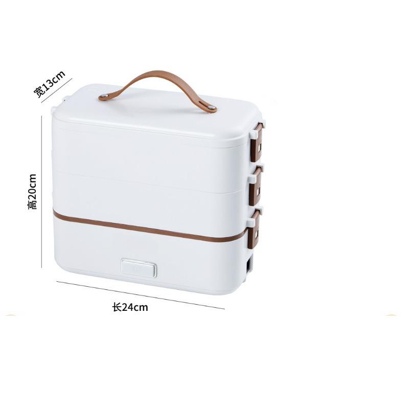 Electric Heating Lunch Box Stainless Steel and Plastic 110V 220V Kitchen Home Insulated Food Container