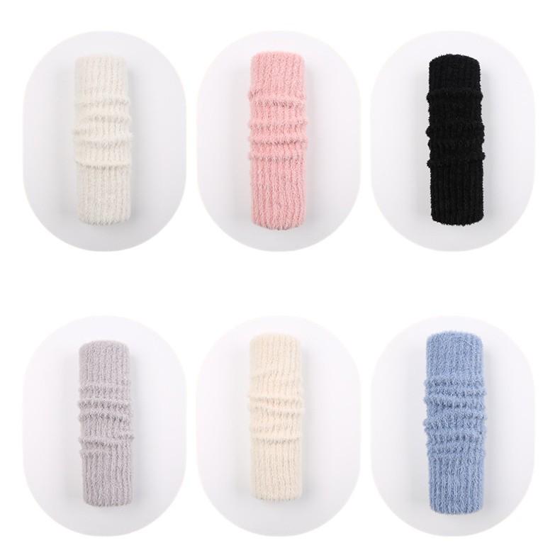 Women's Japanese Style Thick Fox Fur Leg Warmers - Cross-Border, Non-Shedding, Autumn/Winter Long Socks.