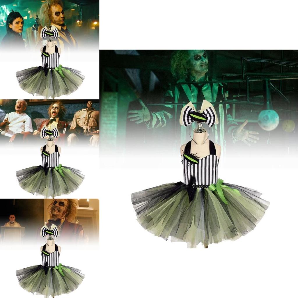Adorable Beetlejuice Costume Dress For Kids Featuring Fun And Fluffy Design For Halloween