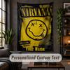 Arazzo da Parete Personalizzato, Testo Personalizzato Nirvana, Tessuto Morbido Arte da Parete Per Decorazione Interna