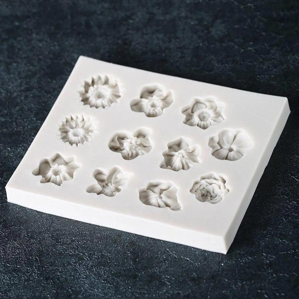 DIY Cake Mould Sunflower Rose Flowers Shape Silicone Cake Mold Simple Household Baking Decoration Tools Chocolate 3D Mould Tools