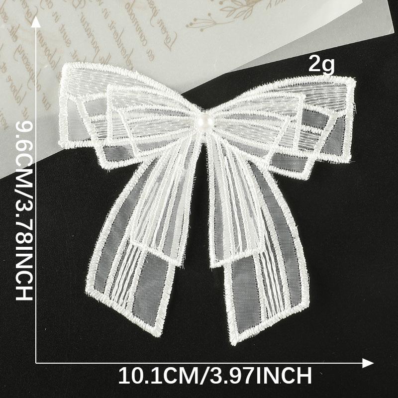Duoku Cartoon Lace Bow Lace Embroidery Sticker Diy Hand Account Accessories Brooch Hairpin Jewelry Accessories Cloth Sticker