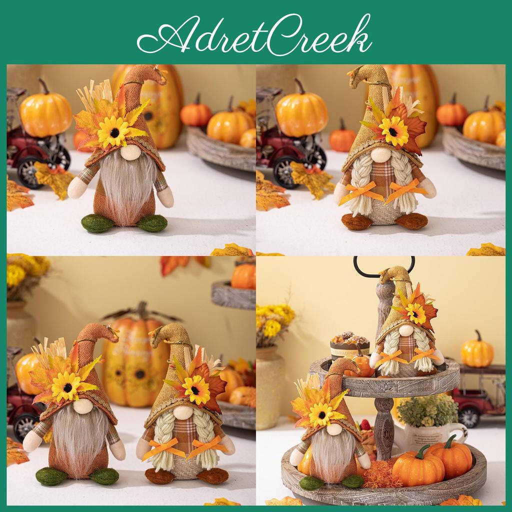 Beautiful Thanksgiving Decor Standing Gnome Doll Featuring Festive Hat And Country Style