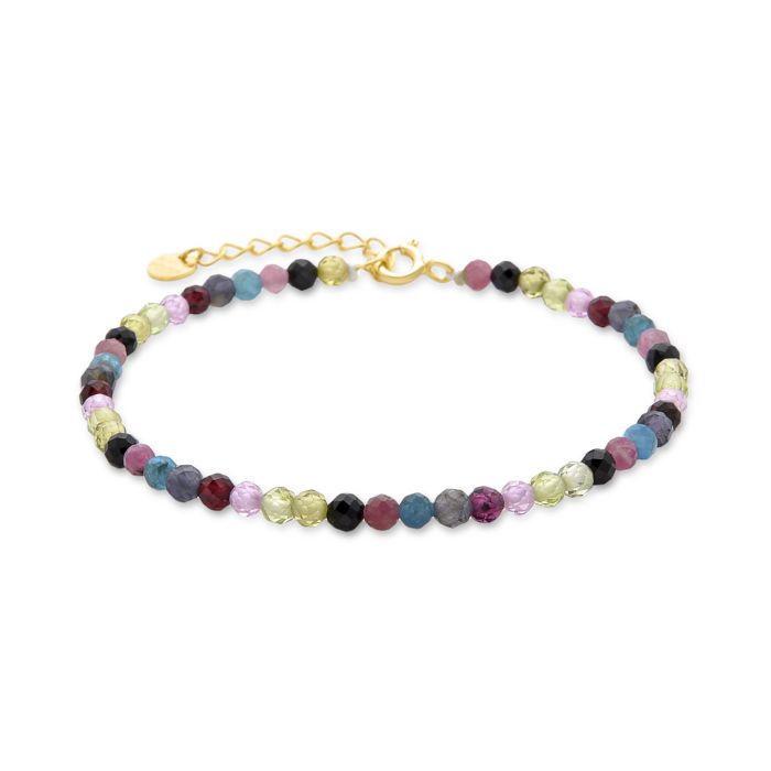 Bracelet - Luxenter - Salblai - Argent 925 - Or Jaune 18K - Tourmaline Multicolore