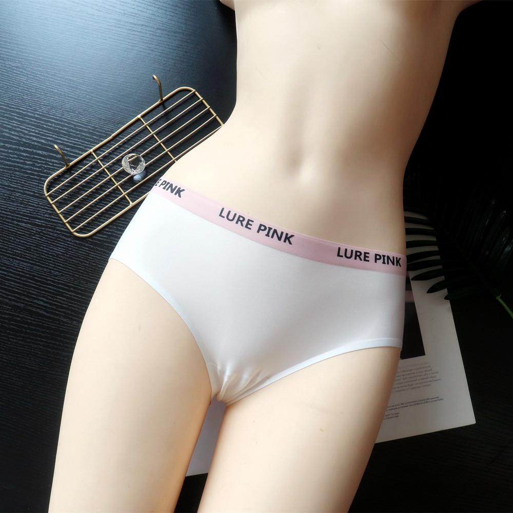 Einfache, modisch bedruckte einteilige High-Spring-Unterwäsche für Damen aus Eisseide, mittlerer, niedriger Bund, Damenslips