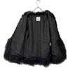 MORABITO Black lamb fur short coat coat 38 blackUsed