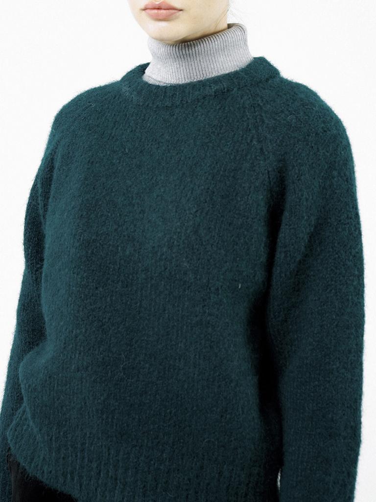 Chaenseseunoi Boucle Reglan Round Knit - Deep Green /W244Tp04Gn