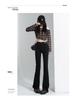 Women's High-Waisted Slim-Fit Fleece-Lined Micro-Flare Jeans for Autumn and Winter