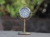 Vintage Brass Desk Clock Antique Nautical Table Timepiece Retro Marine Office Decor Handmade Brass Shelf Clock Gift