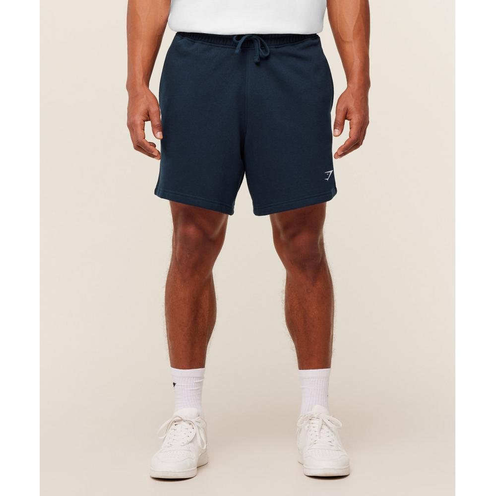 Gymshark Crest Shorts Gs Navy A4c6x Ub9p