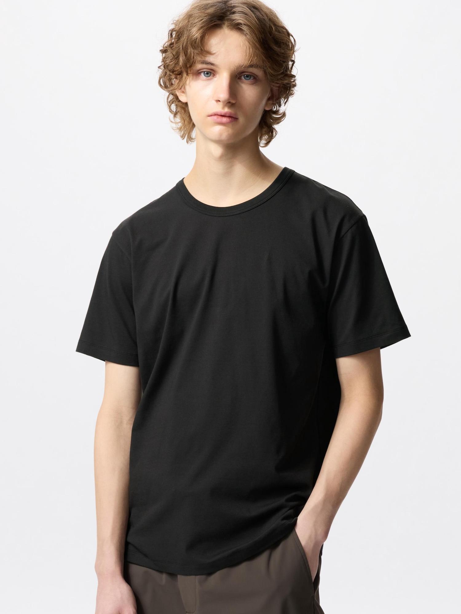

Футболка Uniqlo Japan Air RhyThm CoTTon с круглым вырезом и коротким рукавом 09 BLACK/L