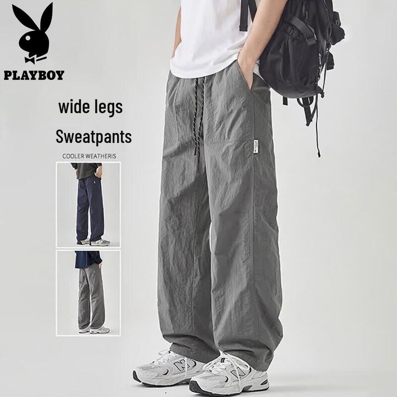 

PLAYBOY Men s Casual Loose Straight-Leg Pants 4XL