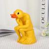 New Funny Thinker Middle Finger Duck,Mini Little Duck Ornament Decor Prank Gifts