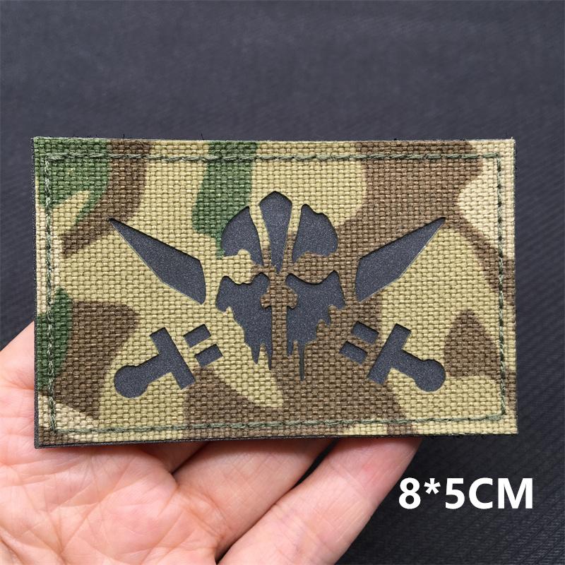 3D Multicam Nationalflaggen Aufnäher Ir Reflektierende Aufnäher Auf Kleidung Taktische Abzeichen Klettverschluss Lasergeschnittene Zubehörteile Diy Zubehör