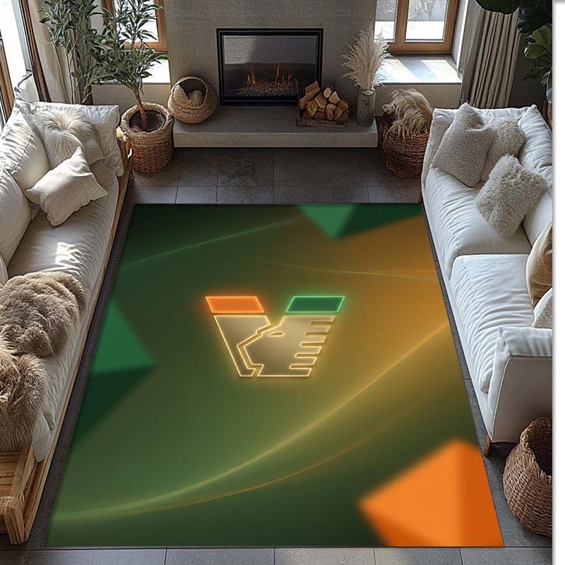 Venezia FC Football Print Crystal Velvet Rug, Comfortable Water Absorbent Non Slip Indoor Floor Carpet