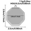 6pcs Stainless Steel Blank Tray Pendant For Decoration Geometry Cabochon Settings Base Charms DIY Handmade Materials Accessories
