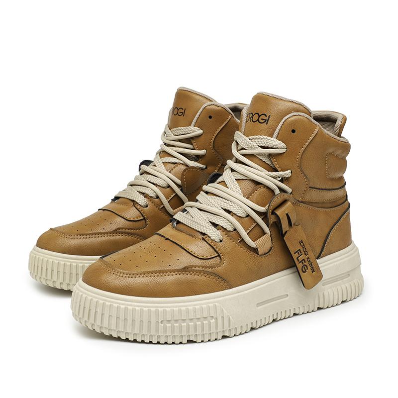 

Fashion Ankle Boots Men s Skate Sneakers Comforty Non Slip Wear Resistant Sole Winter Boots Preppy Street Casual Shoes 46 коричневий