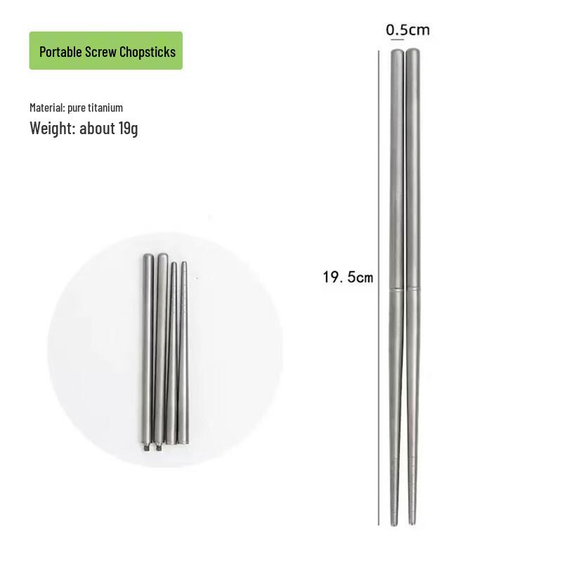 Wutuo Outdoor Camping Titanium Folding Cutlery Set