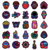 50 Neon Stickers Creative DIY Laptop Suitcase Skateboard Water Cup Waterproof Decorative Doodle Stickers