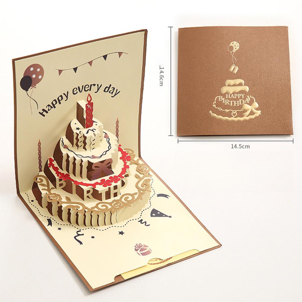 

3D Pop up Birthday Card for Kids Unique Handmade Miniature Greeting Card Boy Baby Shower First Birthday Party Gift