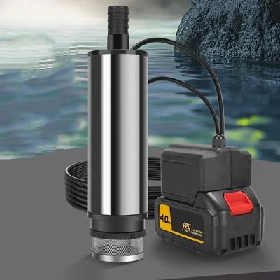 For DAYI Battery Operated Submersible Pump 60W Cordless Water Transfer Pump 3-5m Head 50-80 L/min Flow Stainless Steel