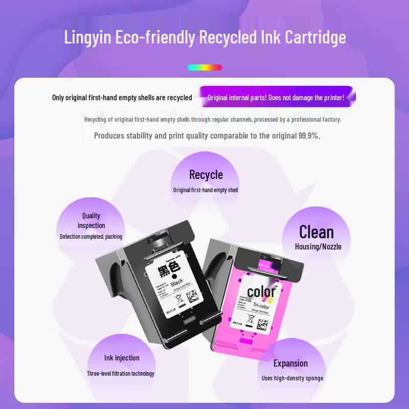Lingyin PG-48/CL-58 Refillable Ink Cartridge Set for Canon Printers