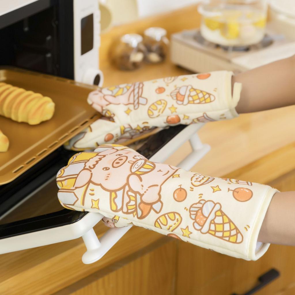 Sleeping Pig Dried Rice Pig Creative Insulation Gloves Oven Gloves Baking Microwave Oven