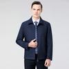 2026 Men's Business Casual Plaid Wool Jacket - Spring/Autumn, Middle-Aged Dad Fashion with Lapel