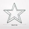 DIY Crafts Supplies Metal Wire Star Wreath Frame 11.8 Inch Green Metal Wreath Form Star Star Shaped Rings Christmas Decorations