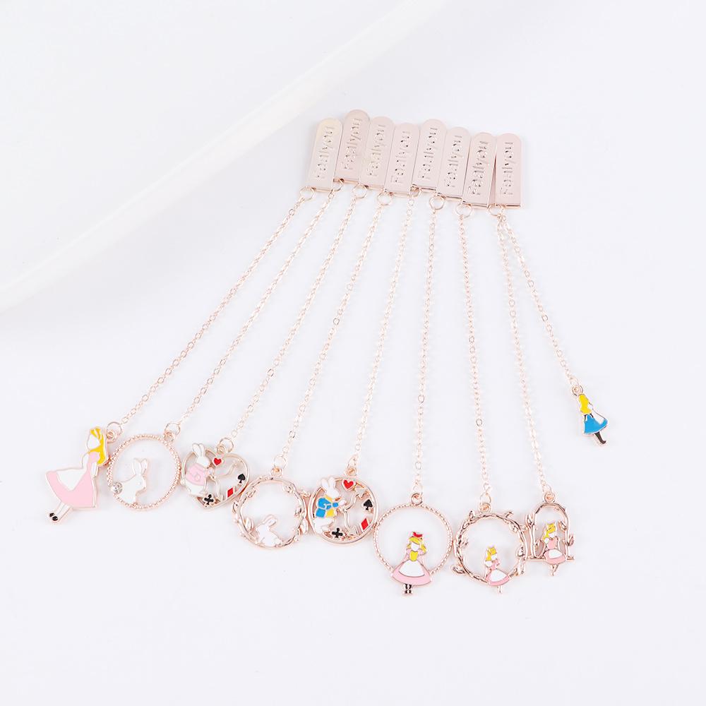 Book Clips Marker of Page Book Tag Pagination Mark Peach Heart Metal Bookmark Pendant Bookmark