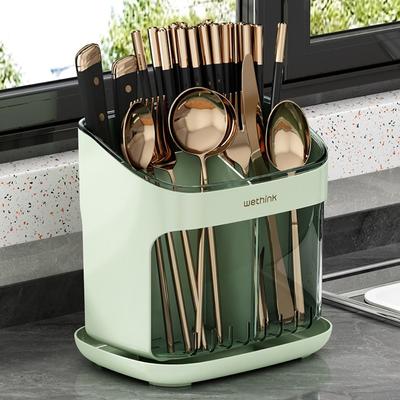 Large Capacity Chopstick Cage Plastic Tableware Storage Holder Cutlery Organizer  Kitchen