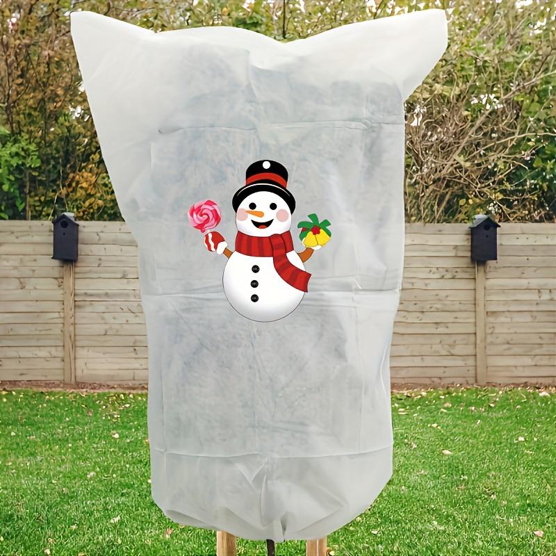 1pc Heavy Duty Winter Frost Cloth Plant Cover - Drawstring Design for Outdoor Shrubs, Fruit Trees,Ideal for Christmas Gardening