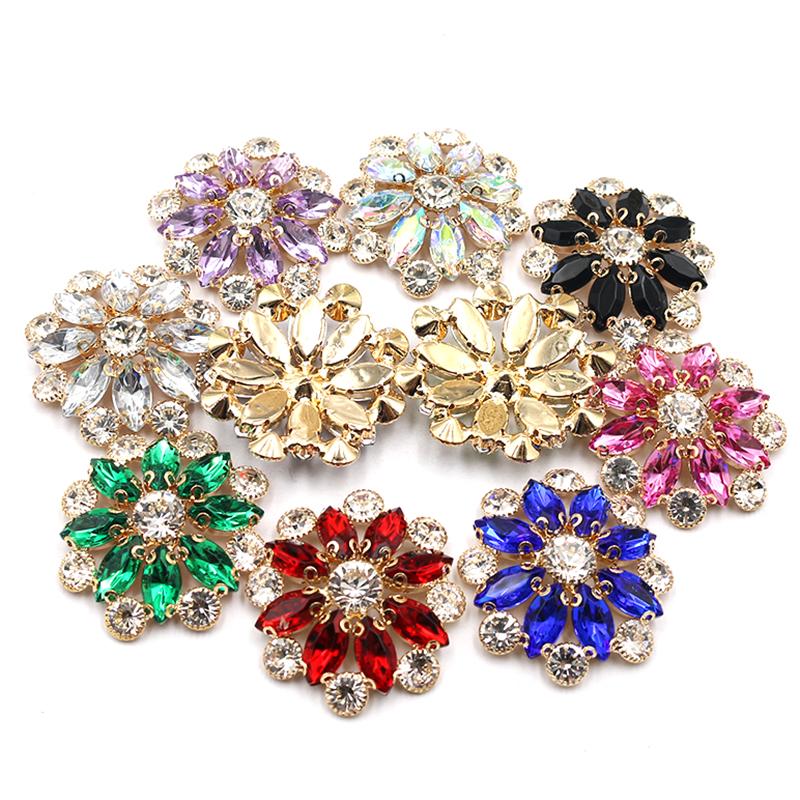 LKERAN5PCS37 * 37MM Circular Diamond Inlaid Acrylic Horse Eye Used For Clothing Buttons, Bow Hair Accessories, Jewelry Accessor