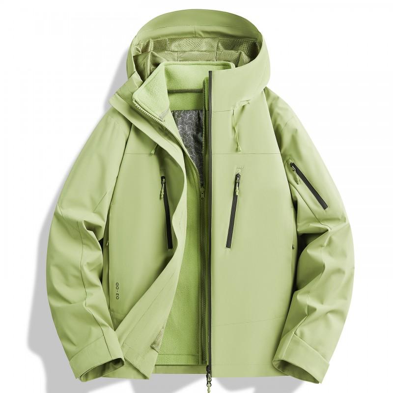 Lightweight 3-in-1 Waterproof Windproof Hiking Jacket With Removable Fleece Liner Men Women Outdoor Camping Trekking