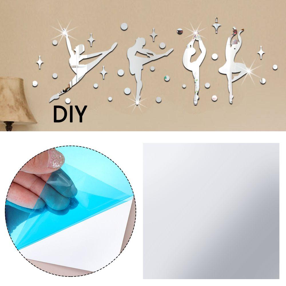 DIY Self-adhesive PET Acrylic Wall Stickers Stickers Mirror Soft Mirror