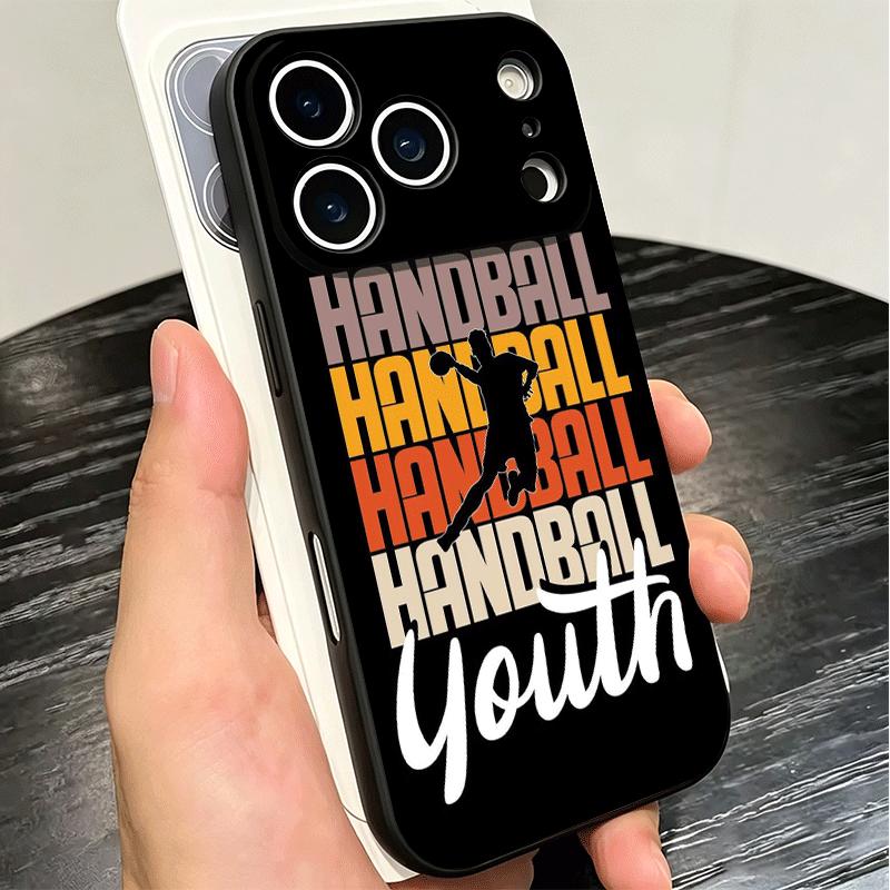 Handball Sport Soft Phone Case for iPhone 16 16E 17 Air 15 Pro Max 14 Plus 13 Mini 11 12 7 Black Cover Back Shell