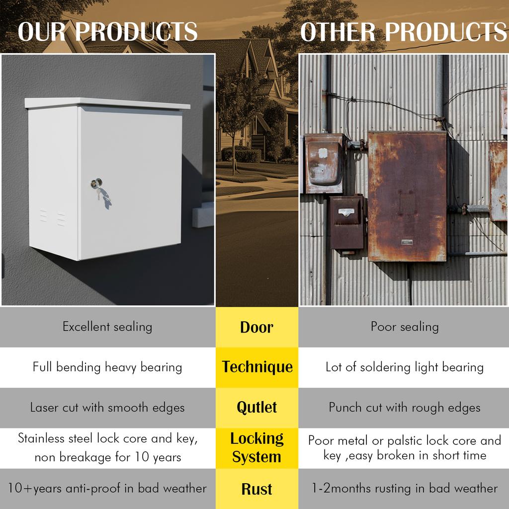 Electrical Junction Box Dustproof Metal Electrical Enclosure Box IP55 Waterproof for Electrical Services and Battery Accessories