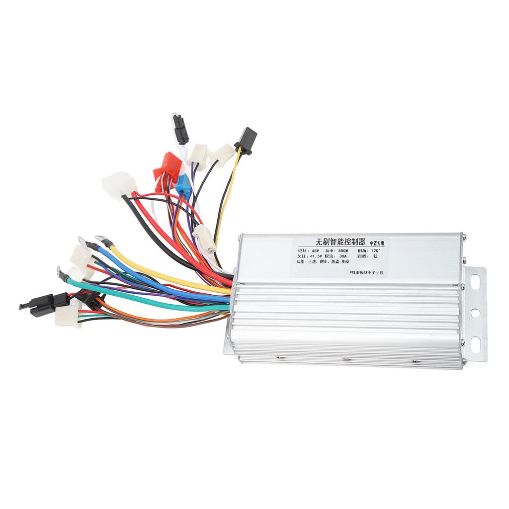 48V 500W Brushless Controller Aluminium Alloy Electric Bike Brushless Motor Controller for Electric Bicycle Scooter