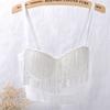 Crop Top yushutiff Tassel Kamínky Korzet Noční klub Party Push Up Podprsenka Oříznuté Bustier Tops Dámské Camis
