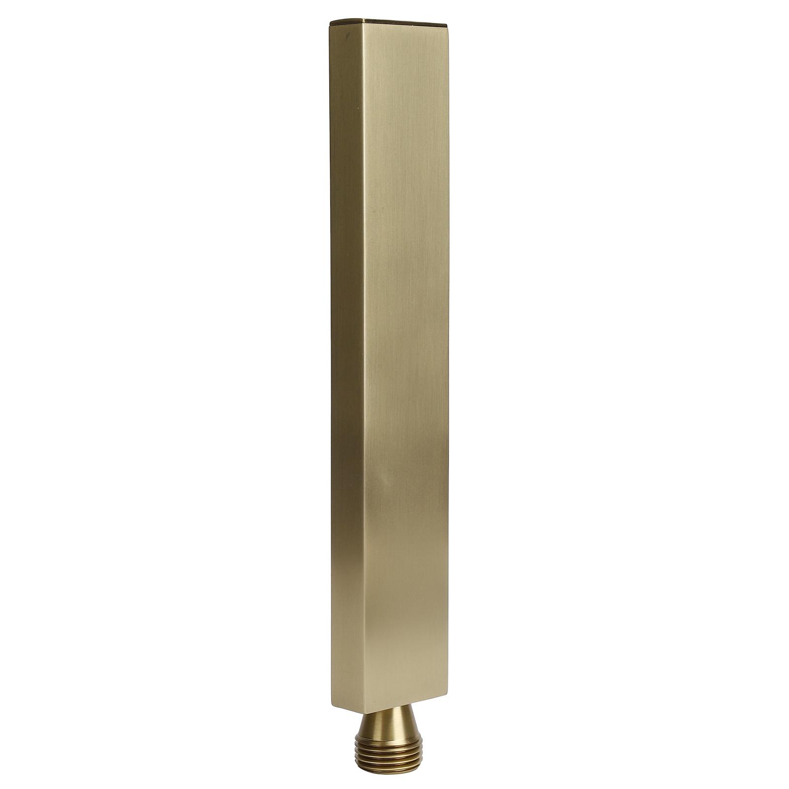 G1/2 Flat   Shape Shower Hd HandHeld Full Copper Shower Sprayer for Bathroom(Brushed Gold )