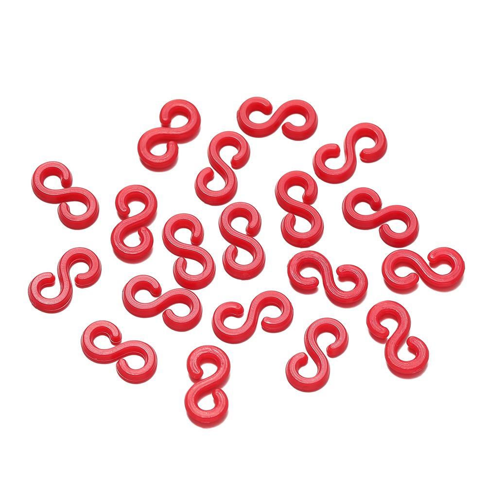 500pcs/Lot S Shape Clips Hook Plastic Connectors Clasp for DIY Charm Bracelet Jewelry Making Supplies Accessories