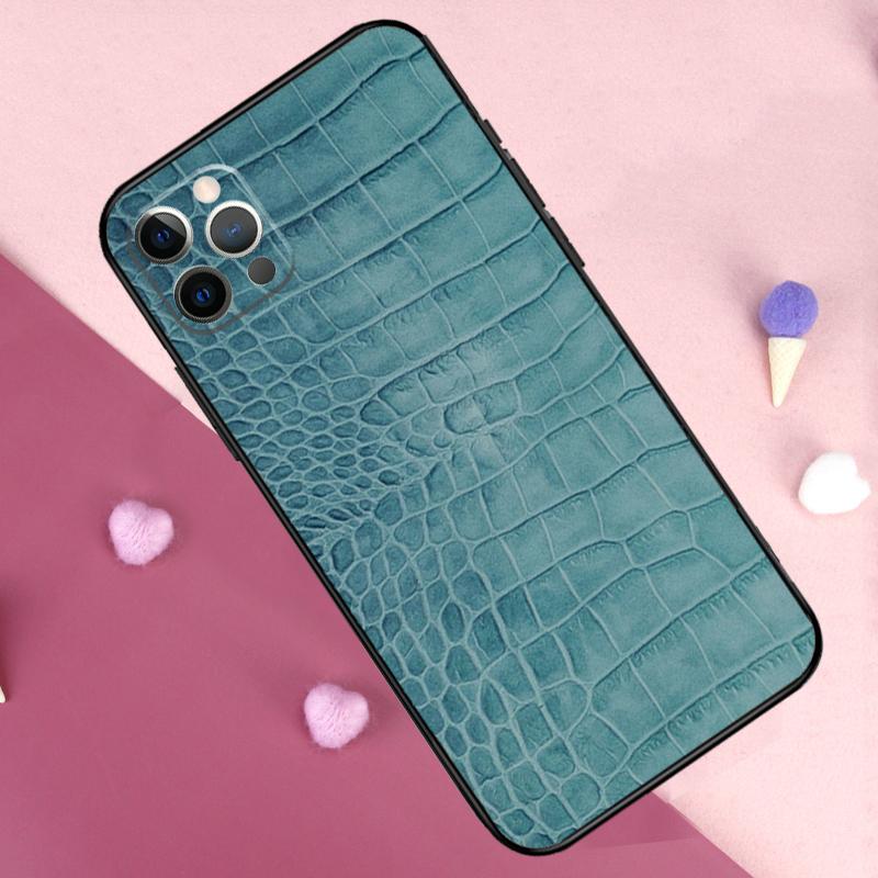 Crocodile Pattern Print Phone Case For iPhone 17 Pro Max 11 14 15 16 Pro Max Plus 12 13 Mini 17 Air 16e Back Cover