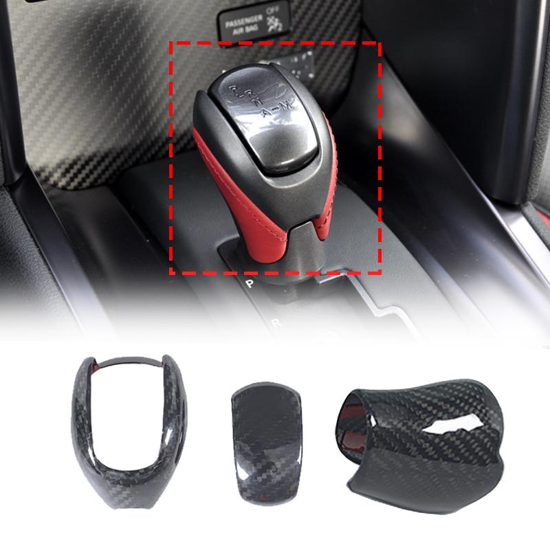 For Nissan GTR R35 2008-2016 Real Carbon Fiber Car Gear Shifter Head Cover Shift Handle Decorate Car Interior Accessories