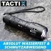 TACTIX LED Tactical Flashlight Black Zoom Function 5 Light Modes 40x Brighter